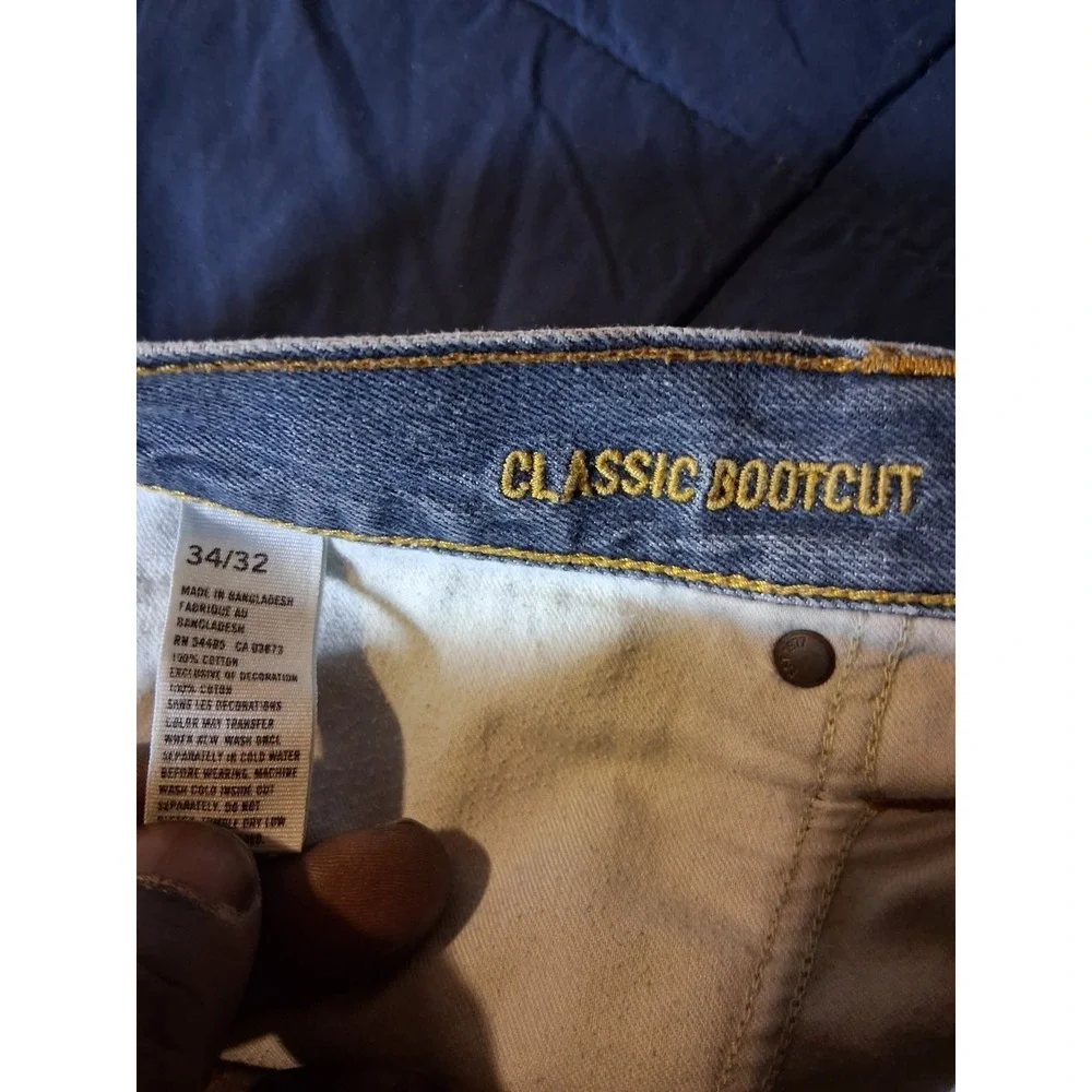 American‎ Eagle Jeans Mens 34 X 32 Blue Cotton Denim Original Boot Grunge